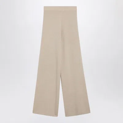 MAX MARA MAX MARA  BEIGE WOOL AND CASHMERE KNIT TROUSERS