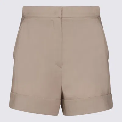 Max Mara Beige Wool Blend Shorts In Neutral