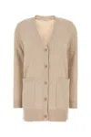 Max Mara Villar Cardigan In Beige