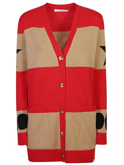 MAX MARA MAX MARA BEIGE WOOL CASHMERE CARDIGAN