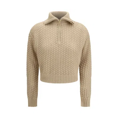 Max Mara Beige Wool Cashmere Sweater In Neutral