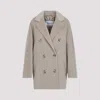 Max Mara Double-breasted Coat In Luxurious Wool-cashmere Blend In Gray