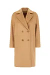 Max Mara Double-breasted Coat In Brown