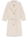 Max Mara Wool Double-breasted Coat In Beige