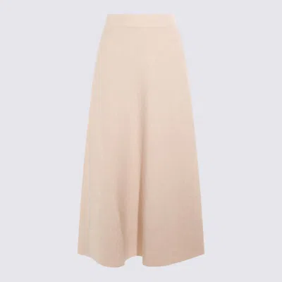 Max Mara Beige Wool Giberna Skirt In Neutral