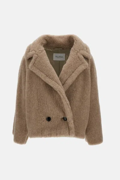 Max Mara Beige Wool Jacket In Brown