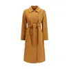 Max Mara Studio Double Breasted Wool Coat In Brown