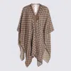Max Mara Beige Wool Scarves In Brown