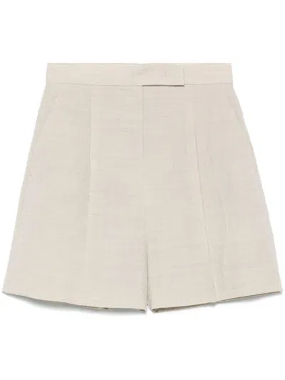 MAX MARA BEIGE WOOL SHORTS
