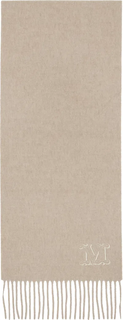 Max Mara Beige Wsdalia Scarf In 019 Beige