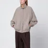 Max Mara Beige Zip-up Sweatshirt In Wool Blend In Sand