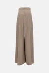 Max Mara Beige Zulia Wide Trousers In Brown