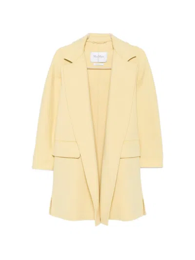 Max Mara Beira Pockets Jacket In Yellow
