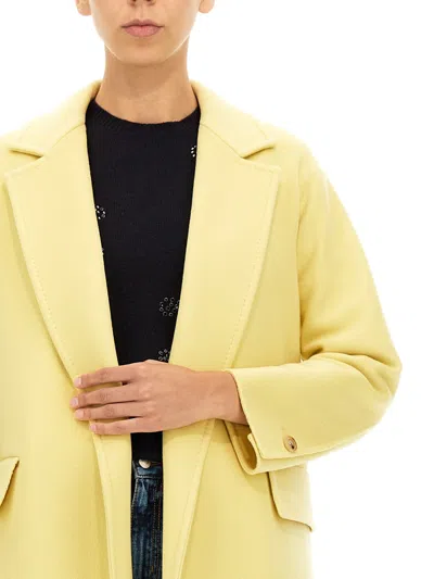 Max Mara Beira Trench Coat In Yellow