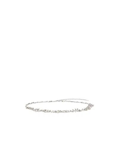 Max Mara Bejewelled Belt In White