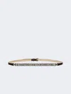Max Mara Bejewelled Satin Belt In Black