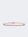 Max Mara Bejewelled Satin Belt In Pink