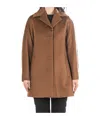 Max Mara Belize Coat In Brown