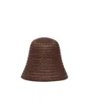Max Mara Woven Wide Brim Hat For Summer In Brown