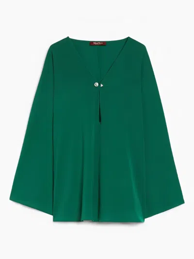 Max Mara Bell-sleeve Blouse In Green
