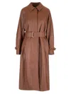 Max Mara Bellico Coats Brown In Brown