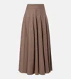 Max Mara Bellico Wool Maxi Skirt In Brown