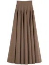 Max Mara Bellico Wool Maxi Skirt In Brown