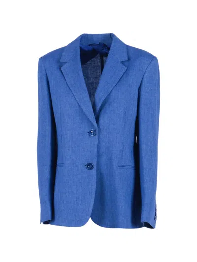Max Mara Bello Single-breasted Blazer In Blue