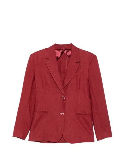 Max Mara Bello Single-breasted Notched-lapels Blazer In Red