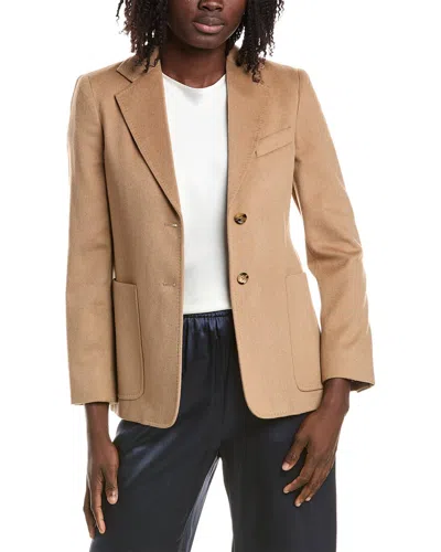 Max Mara Belluno Camel Hair Jacket In Brown