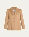 Max Mara Belluno Single-breasted Wool Jacket In Brown
