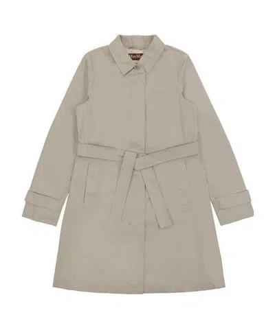 Max Mara Belt Belt Trench Coat In Nude