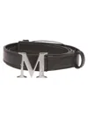 Max Mara Women Classic Leather Belt In Black
