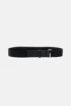 Max Mara Elastic Button Belt In Black