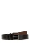 Max Mara Adjustable Smooth Leather Belt With Metal Hardware In Brown