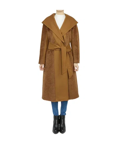 Max Mara Belt Coat In Brown