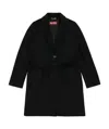 Max Mara Belt Coat In Black