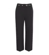 Max Mara Belt-detail Cropped Trousers In Black
