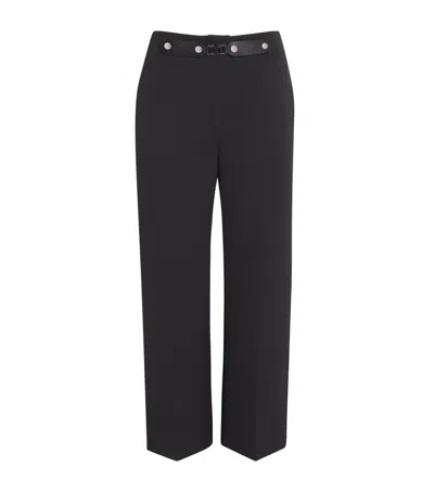 Max Mara Belt-detail Cropped Trousers In Black