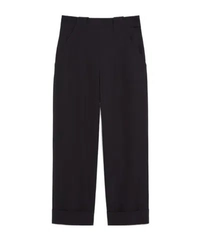 Max Mara Belt-loop Casual Pants In Black