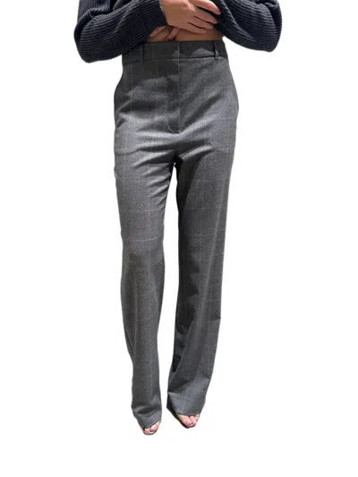 Max Mara Belt Loop Casual Pants In Gray