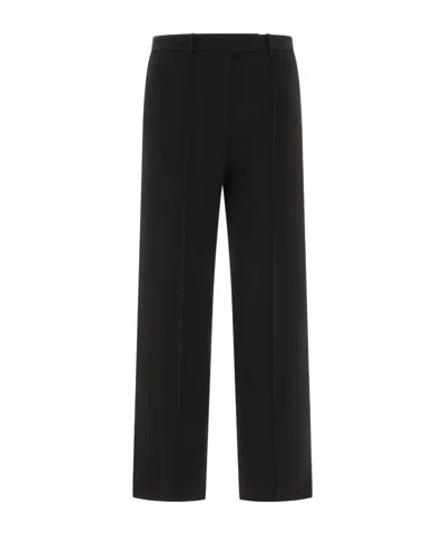 Max Mara Efedra Linen Silk Cigarette Pants In Black