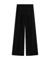 Max Mara Long Wide-leg Trousers With Tailored Fit And Side Pockets In Black