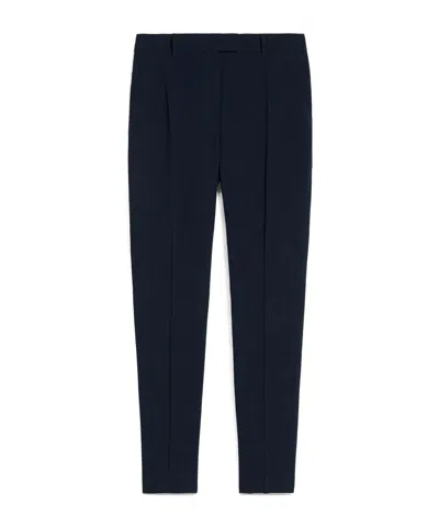 Max Mara Jerta Pressed-crease Tailored Trousers In Blue