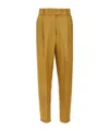 Max Mara Trousers Featuring Front Pleats And Back Pockets In Brown