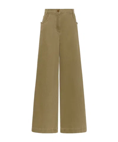 Max Mara Belt Loop Casual Pants In Brown