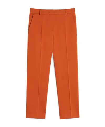 Max Mara Belt Loop Casual Pants In Brown