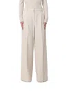 Max Mara Belt Loop Casual Pants In Gray