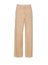 Max Mara Belt-loop Casual Pants In Nude