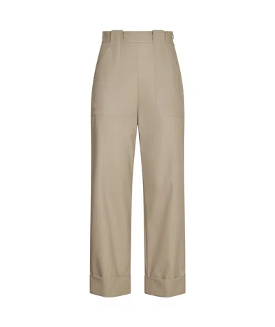 Max Mara Belt-loop Casual Pants In Nude